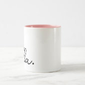 ブランドカスタム名の追加モダンタイポグラフィ ツートーンマグカップ (中央)