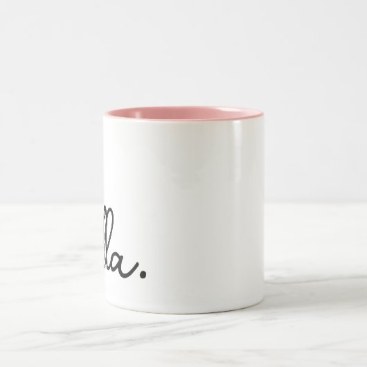 ブランドカスタム名の追加モダンタイポグラフィ ツートーンマグカップ (中央)