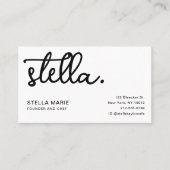 ブランドカスタム名の追加モダンタイポグラフィ 名刺 (正面)