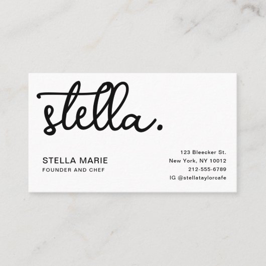 ブランドカスタム名の追加モダンタイポグラフィ 名刺 (正面)