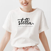ブランドカスタム名の追加モダンタイポグラフィ Tシャツ