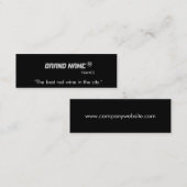 ブランドカッコいい名モダン広告カード スキニー名刺 (正面/裏面)