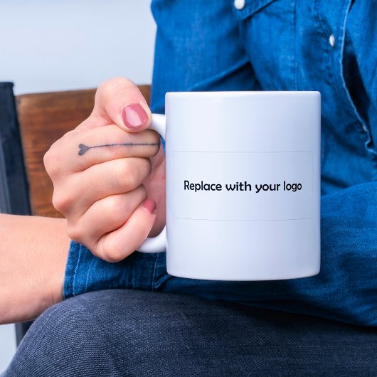 ブランドカラーのビジネスロゴ（長方形） コーヒーマグカップ