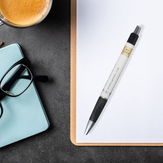 ブランドカラービジネスロゴ名電話メールWebサイト ボールペン