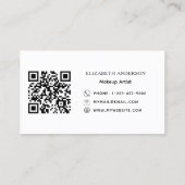 ブランドカラーQrコードのミニマルモダンリスト 名刺 (裏面)