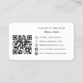 ブランドカラーQrコードソーシャルメディア 名刺 (裏面)