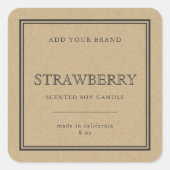 ブランドクラシックグレーKraft製品ラ縁どベルの追加 スクエアシール (正面)