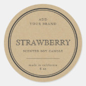 ブランドクラシックグレーKraft製品ラ縁どベルの追加 ラウンドシール (正面)