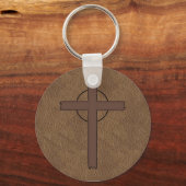 ブランドクロスレザーキーチェーン キーホルダー (正面)