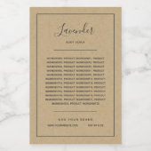 ブランドグレーの原料リストの縁どKraftラベルを追加 ワインラベル (シングルラベル)