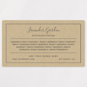 ブランドグレーの原料リスト縁どのクラフトの追加 ラベル (デザイン1)