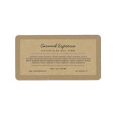 ブランドグレースクリプトラインの追加の原料リストクラフト ラベル (正面)