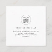 ブランドサンキューロゴモダン スクエア名刺 (裏面)