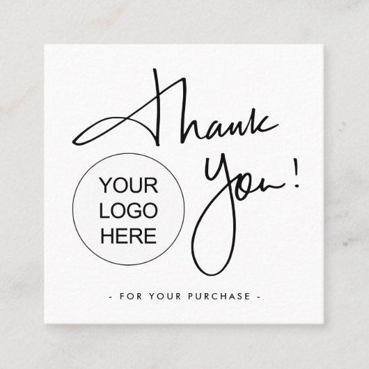 ブランドサンキューロゴモダン スクエア名刺 (正面)