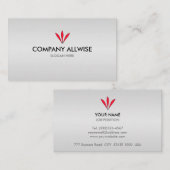 ブランドシルバーグレーのグラデーション 名刺 (正面/裏面)