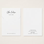 ブランドスクリプトのミニマリストネックレスディスプレイカードの追加 (正面&裏面)