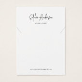 ブランドスクリプトのミニマリストネックレスディスプレイカードの追加 (正面)