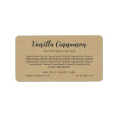 ブランドスクリプトタイプライターの材料リストの追加Kraft ラベル (正面)