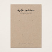 ブランドスクリプトタイプライターイヤリングディスプレイカードの追加 (正面)