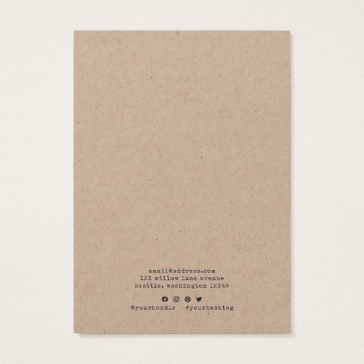 ブランドスクリプトタイプライターネックレスディスプレイカードの追加 (裏面)