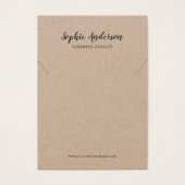 ブランドスクリプトタイプライターネックレスディスプレイカードの追加 (正面)