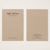 ブランドスクリプトタイプライターネックレスディスプレイカードの追加 (正面&裏面)