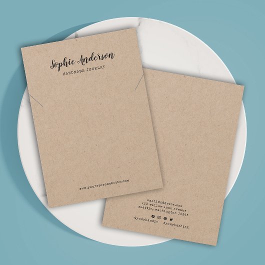 ブランドスクリプトタイプライターネックレスディスプレイカードの追加