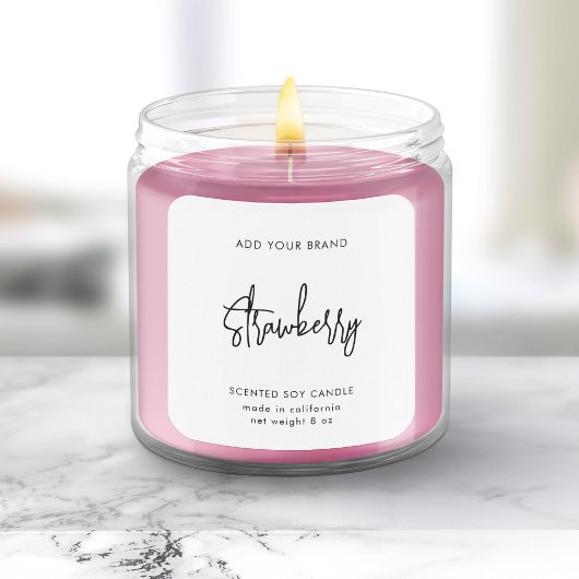 ブランドスクリプモダントのミニマル製品ラベルの追加 スクエアシール