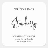 ブランドスクリプモダントのミニマル製品ラベルの追加 スクエアシール (正面)