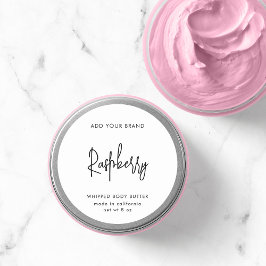 ブランドスクリプモダントのミニマル製品ラベルの追加 ラウンドシール