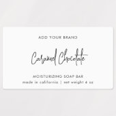 ブランドスクリプモダントのミニマル製品ラベルの追加 ラベル (デザイン1)