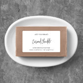 ブランドスクリプモダントのミニマル製品ラベルの追加 ラベル