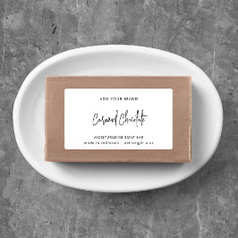 ブランドスクリプモダントのミニマル製品ラベルの追加 ラベル