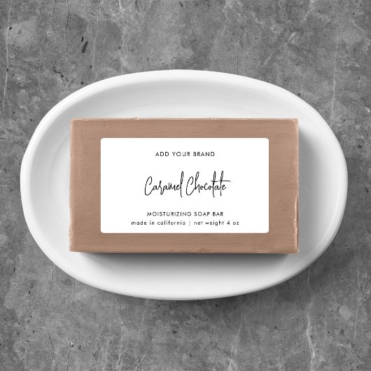 ブランドスクリプモダントのミニマル製品ラベルの追加 ラベル