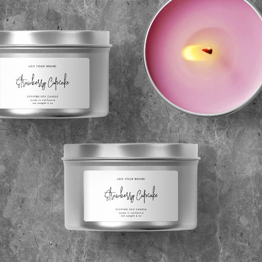 ブランドスクリプモダントのミニマル製品ラベルの追加 ラベル