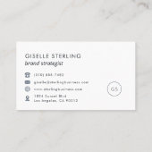 ブランドストラテジストネイビーブルーモダンラグジュアリー 名刺 (裏面)