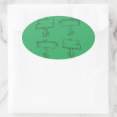 ブランドパス-カートゥーン-ラベル-木製 楕円形シール (バッグ)