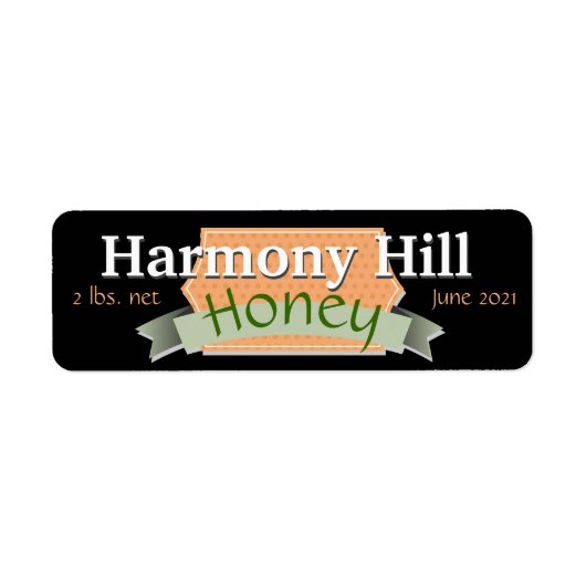 ブランドパーソナライズされたハニージャー ラベル (正面)