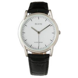 ブランドパーソナライズされたメンズクラシックブラックレザー 腕時計