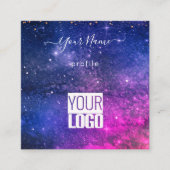 ブランドパープル銀河系名刺 スクエア名刺 (正面)