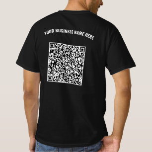 ブランドビジネス名とQRコードTシャツ例 Tシャツ