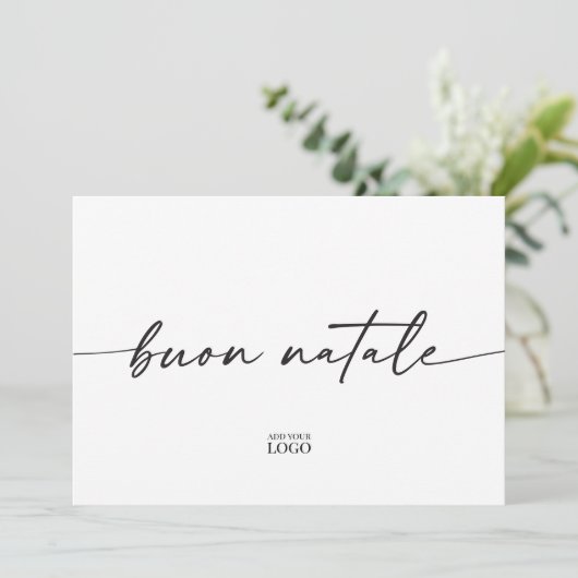 ブランドブオモダンンナターレイタリアンクリスマスカード サンキューカード (スタンド正面)