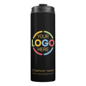 ブランドブラック金ゴールド企業の会社のビジネスロゴ タンブラー (正面)