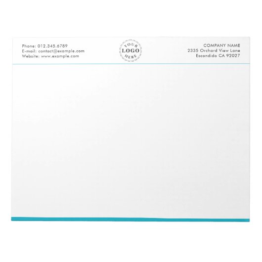 ブランドプロフェッショナル11" x 8.5インチメモ帳 – 40ページ ノートパッド (正面)