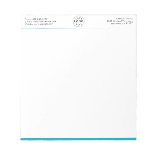 ブランドプロフェッショナル5.5" x 6インチメモ帳 – 40ページ ノートパッド (正面)