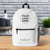 ブランドプロモーション用のブラック&ホワイトのビジネスロゴ プリントバックパック