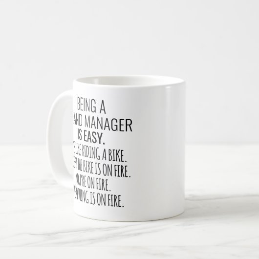 ブランドマネージャーでいることは簡単であるライディングのようなものだ コーヒーマグカップ (正面左)
