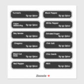 ブランドミニマル名のハーブとスパイスのラベル シール (シート)