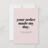 ブランドモダンのフェミニンSmall Business Insert Card サンキューカード (正面)