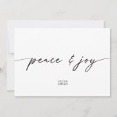 ブランドモダンピース&ジョイホリデークリスマスカード サンキューカード (正面)